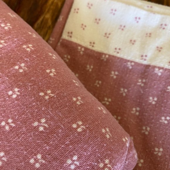 Vintage 4-pcTWIN FLANNEL SHEET SET w 2 Standard PILLOWCASES *Mauve Rose & Ivory - Picture 2 of 6